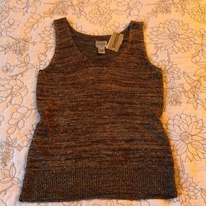 Chico’s metallic bronze tank